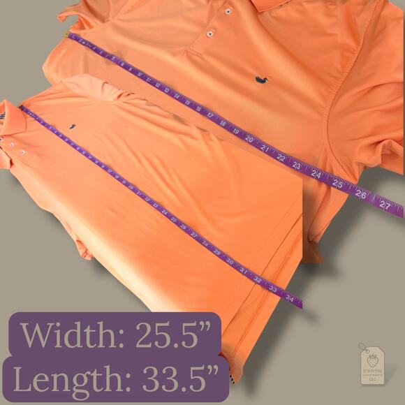 Southern Marsh 2XL Performance Golf Polo Shirt Orange Duck Logo - Picture 6 of 7